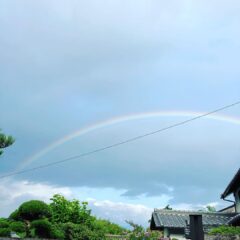 明日香村のお宿キトラから見えた虹