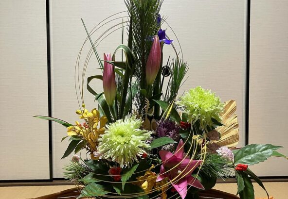 奈良県明日香村｜お宿キトラの新年の生花