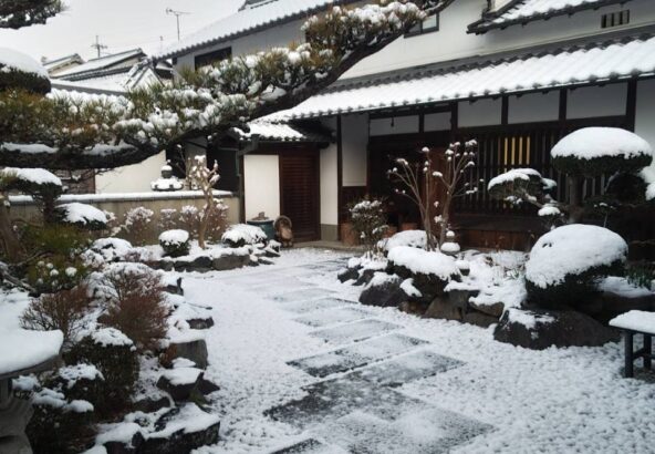 明日香村お宿キトラの雪景色